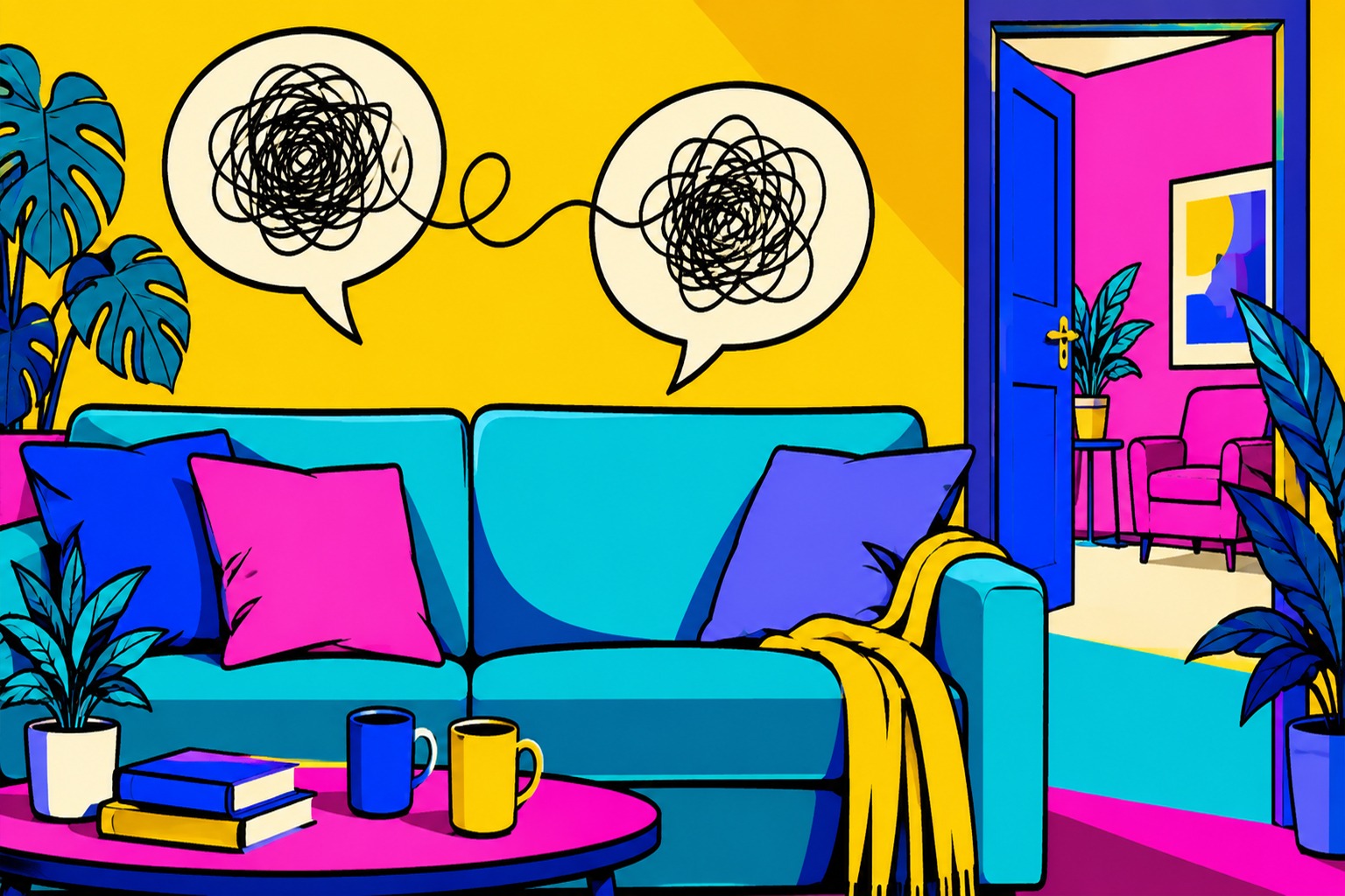 Ilustración de Ana sobre terapia de pareja